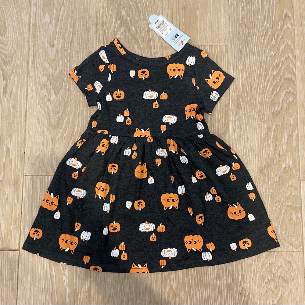 NWT 3T Cat and Jack Halloween Short Sleeve Dress